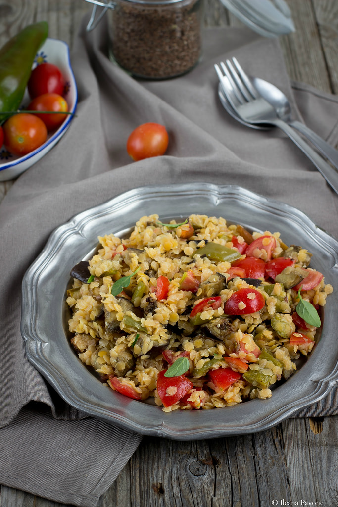 Insalata di lenticchie rosse